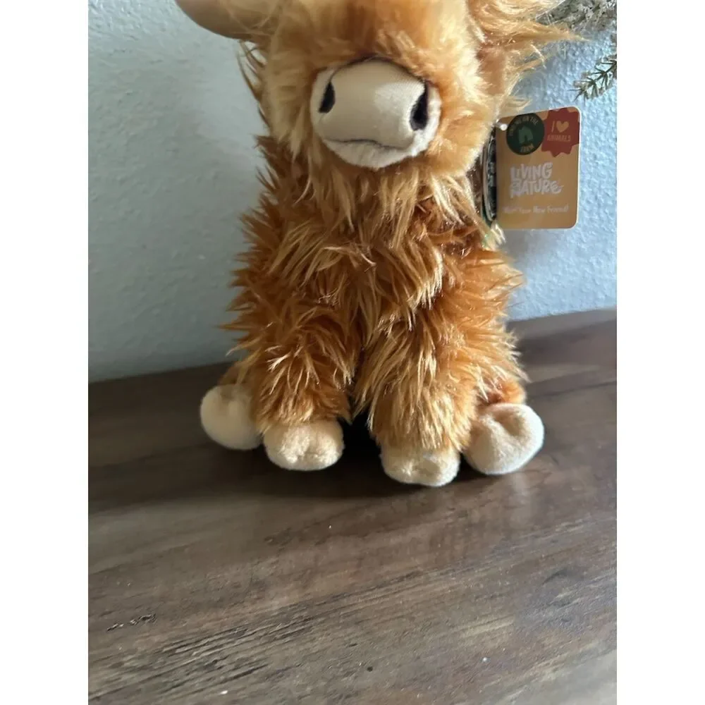 NEW Living Nature Highland Cow Stuffed Animal 10